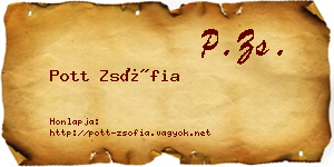 Pott Zsófia névjegykártya
